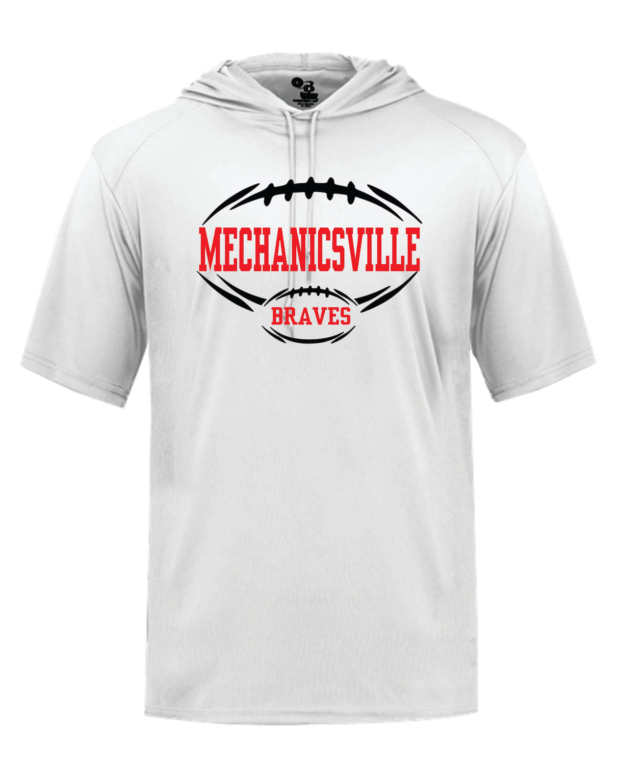 Mechanicsville Braves Badger SS hooded shirt-YOUTH