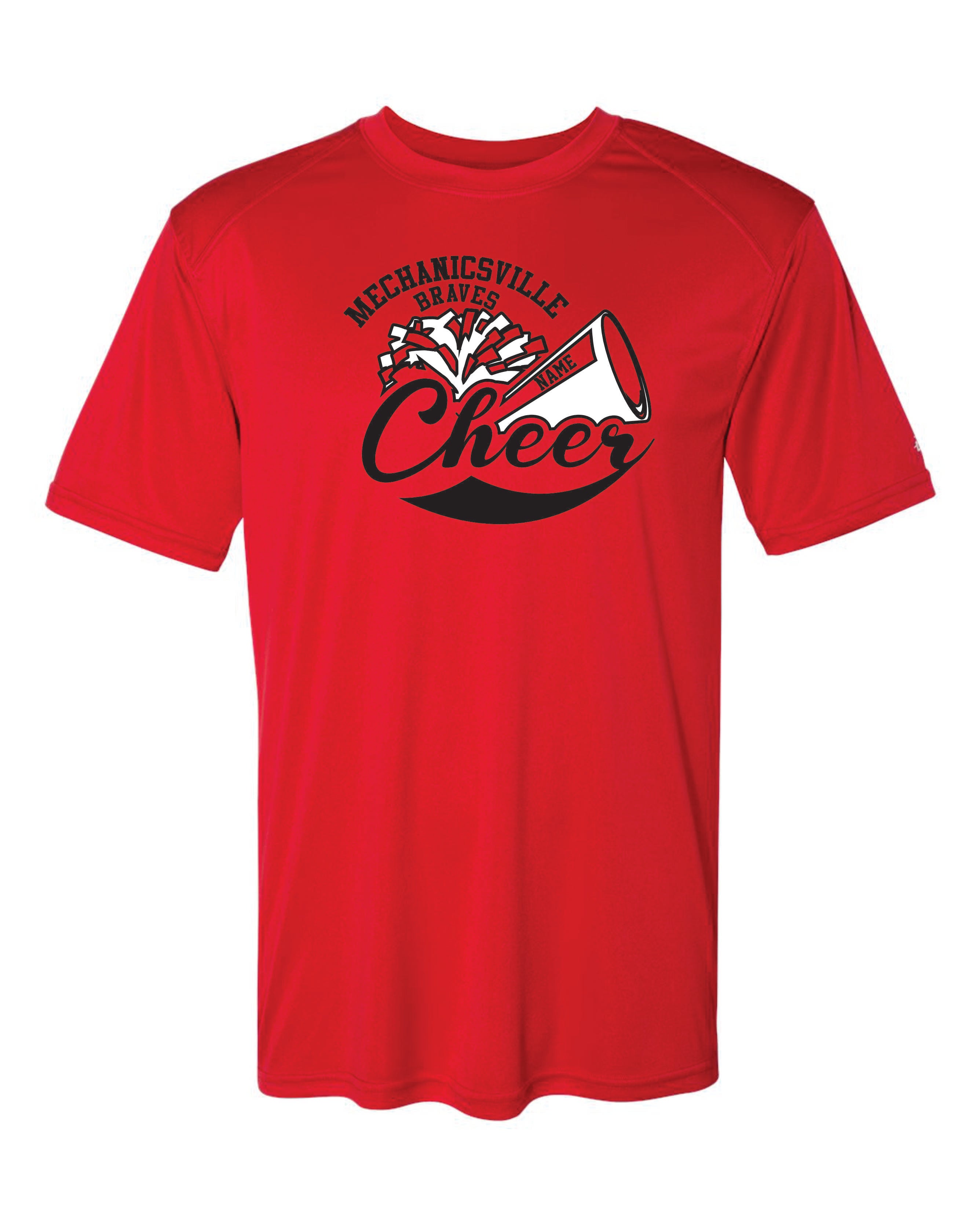 Mechanicsville Braves Short Sleeve Badger Dri Fit T shirt Girls-CHEER