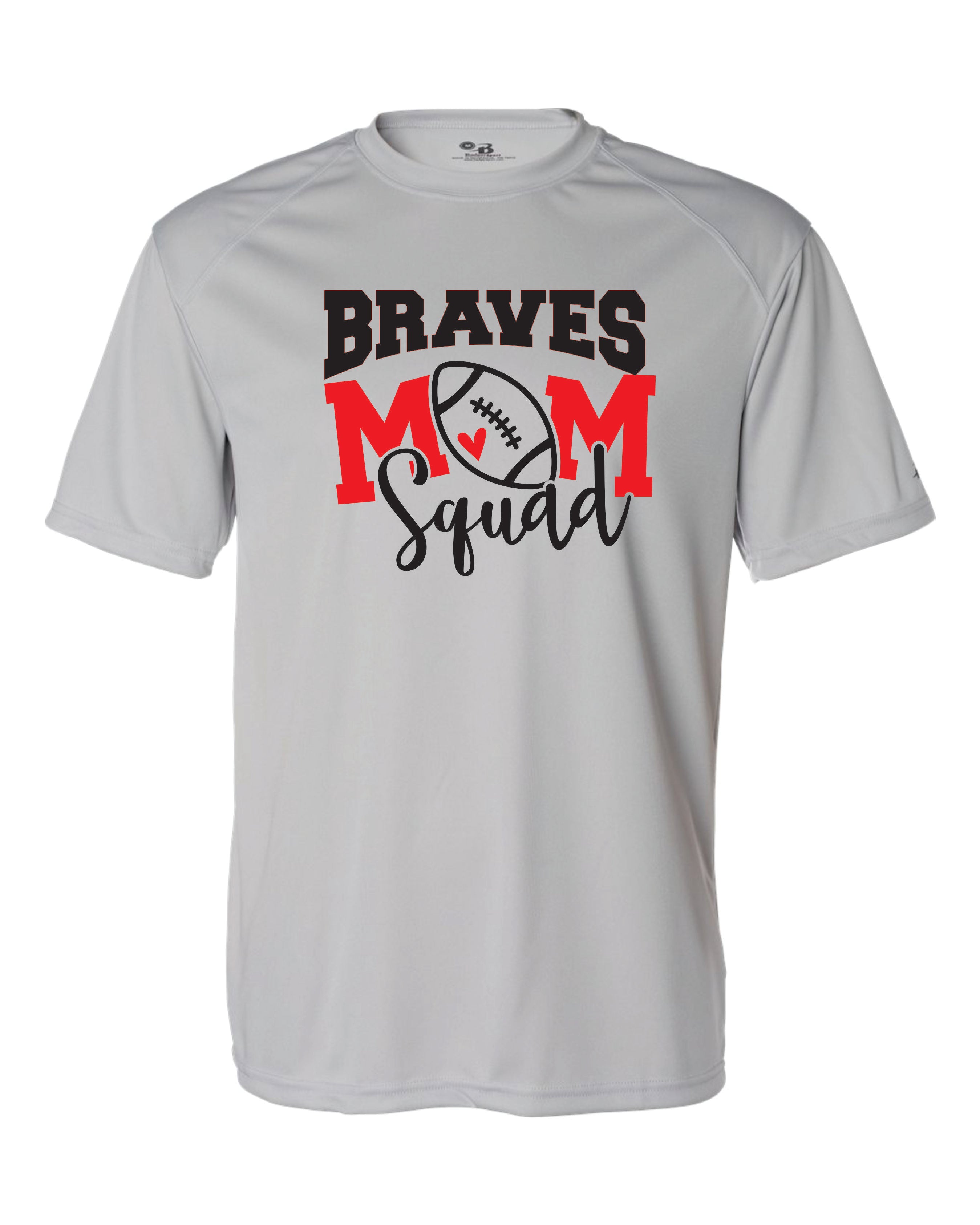 Mechanicsville Braves Badger SS  WOMEN shirt-FOOTBALL MOM SQUAD