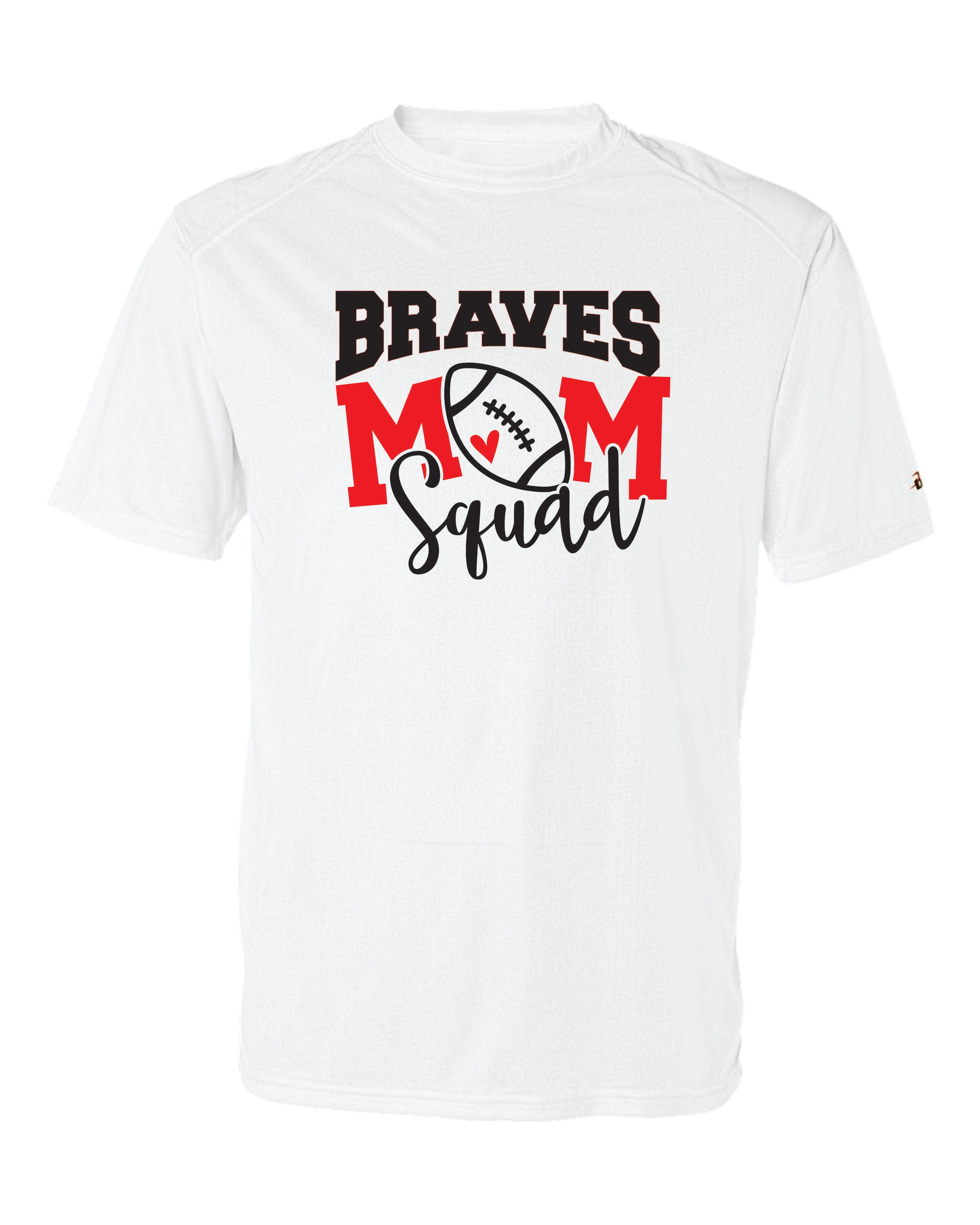 Mechanicsville Braves Badger SS  WOMEN shirt-FOOTBALL MOM SQUAD