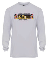 Senators Softball Long Sleeve Dri-Fit Shirt DOUBLE  S Logo