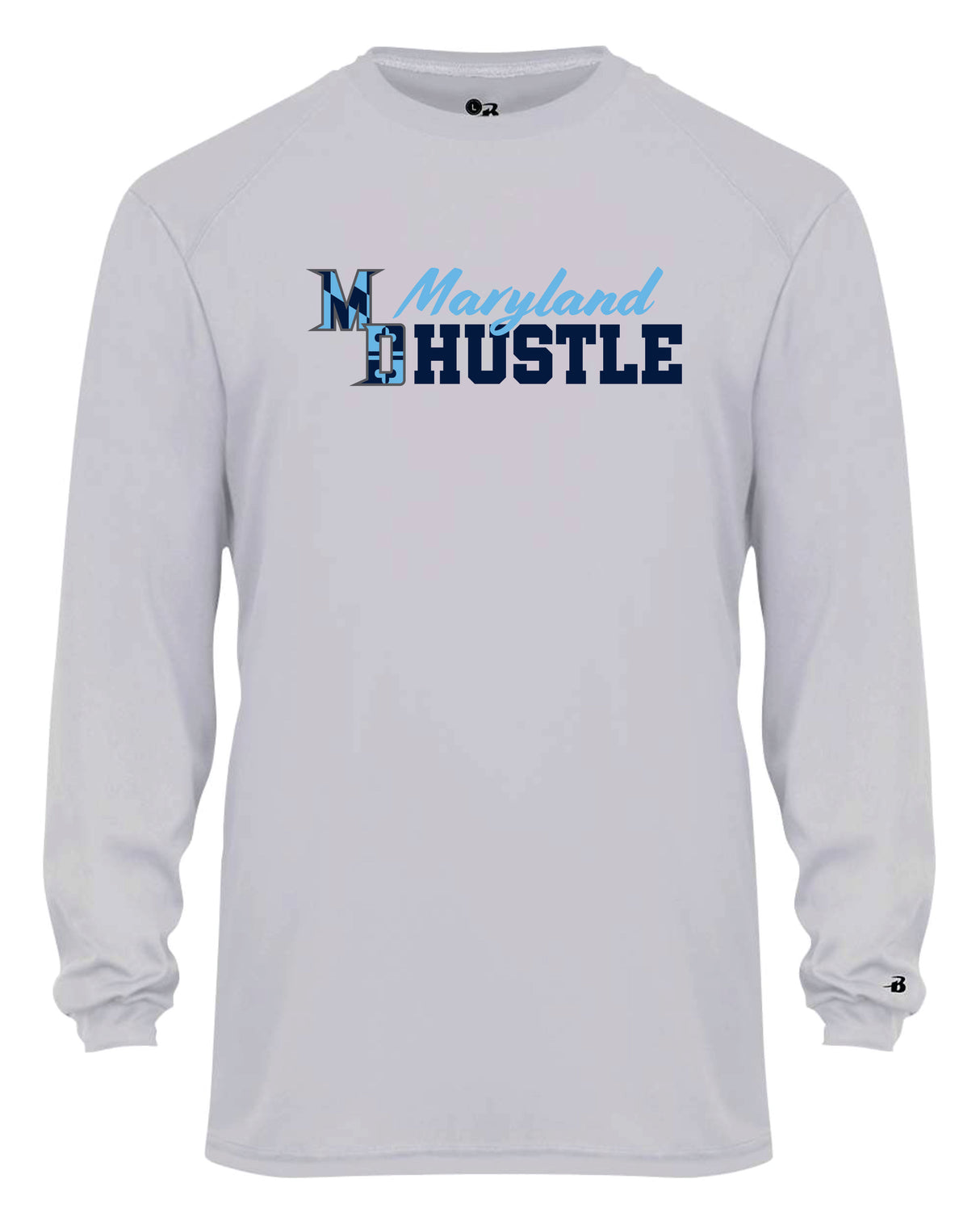 MD HUSTLE Long Sleeve Badger Dri Fit Shirt ADULT