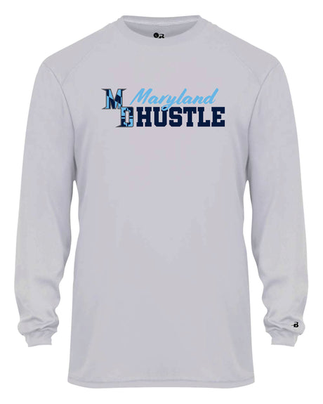 MD HUSTLE Long Sleeve Badger Dri Fit Shirt ADULT