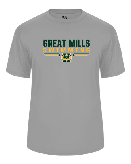 Great Mills Swimming Short Sleeve Badger Dri Fit T shirt