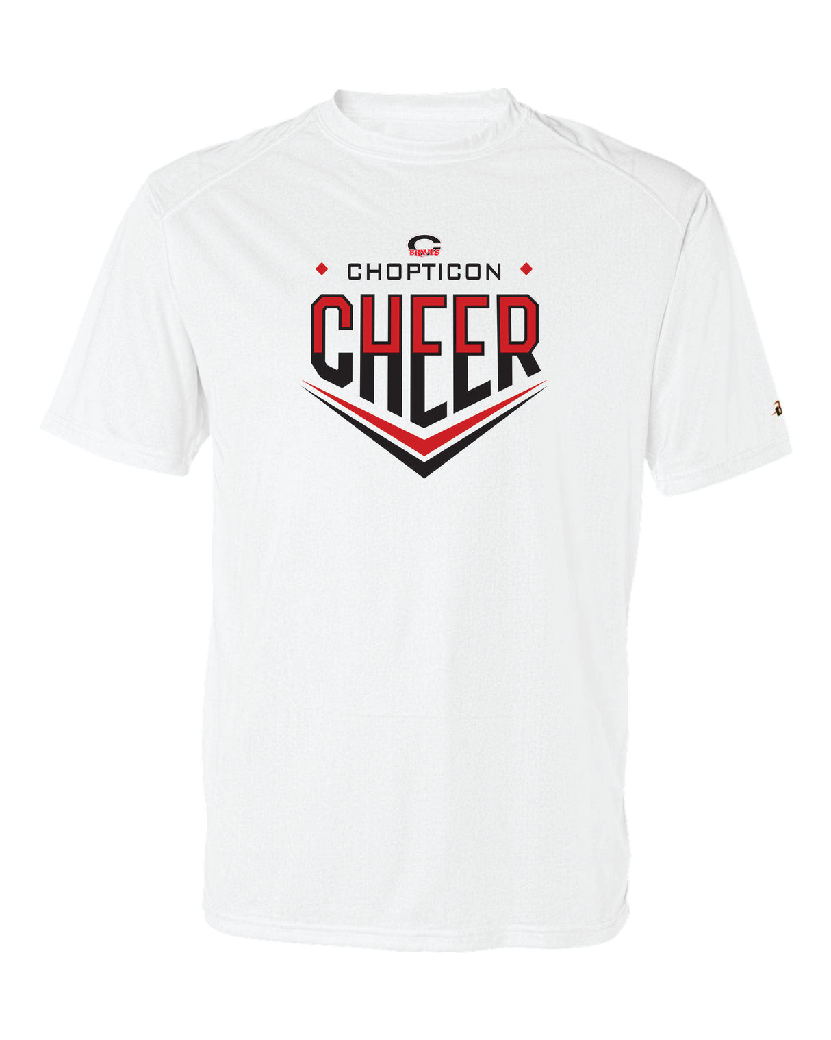 Chopticon Braves Cheer Short Sleeve Badger Dri Fit T shirt Chopticon Cheer WOMEN