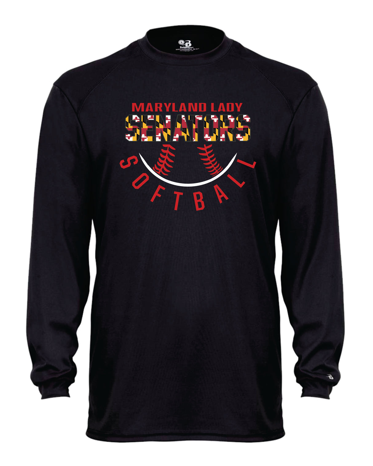 Senators Softball Long Sleeve Dri-Fit Shirt Half Ball YOUTH