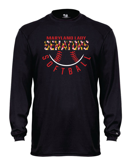 Senators Softball Long Sleeve Dri-Fit Shirt Half Ball