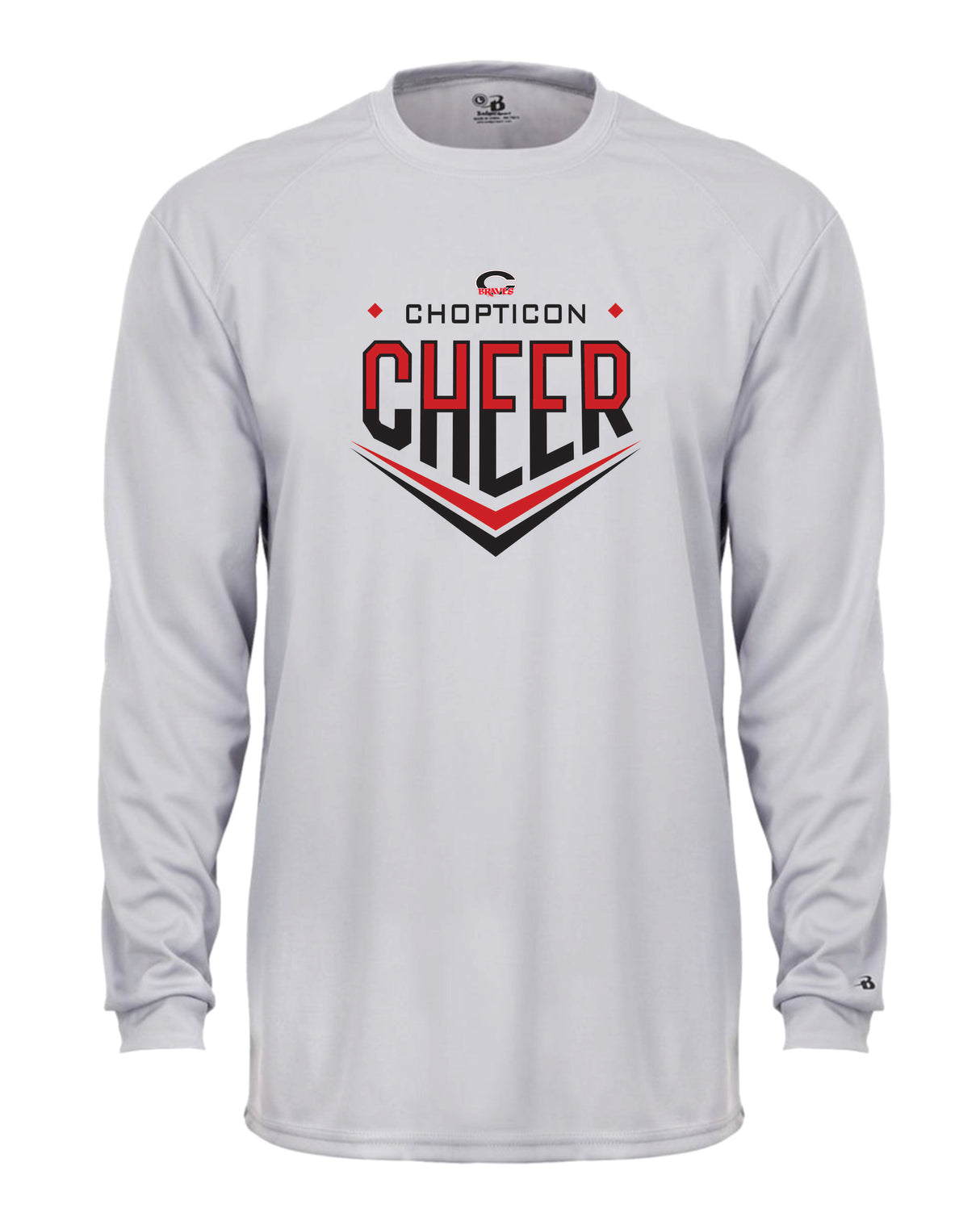 Chopticon Braves Cheer Long Sleeve Badger Dri Fit Shirt Chopticon Cheer WOMEN