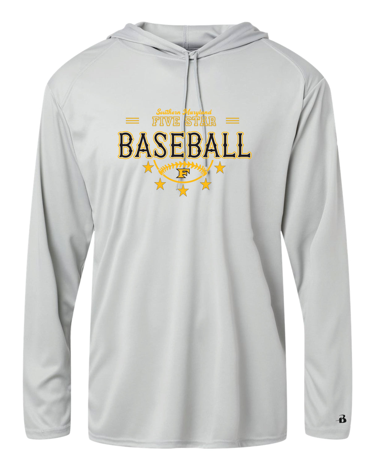 Five Star Badger Dri-Fit LS Hooded Shirt - Half Ball