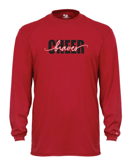 Chopticon Braves Cheer Long Sleeve Badger Dri Fit Shirt Braves Cheer