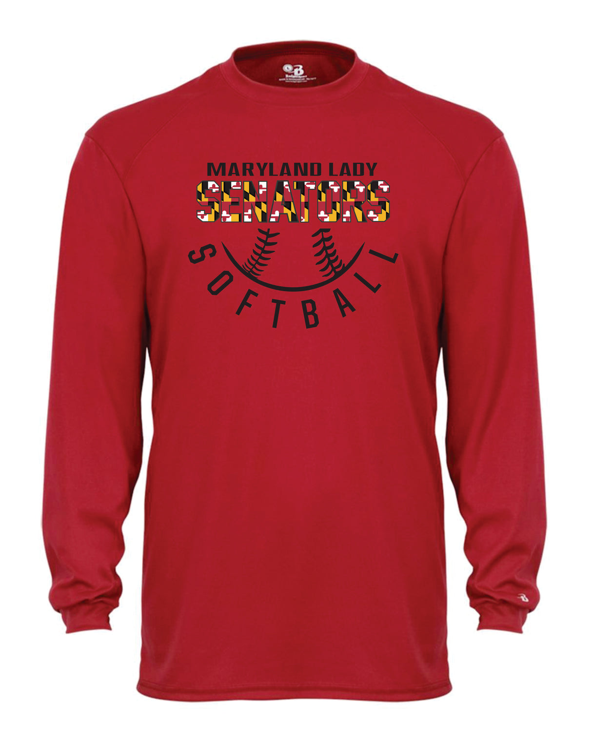 Senators Softball Long Sleeve Dri-Fit Shirt Half Ball YOUTH