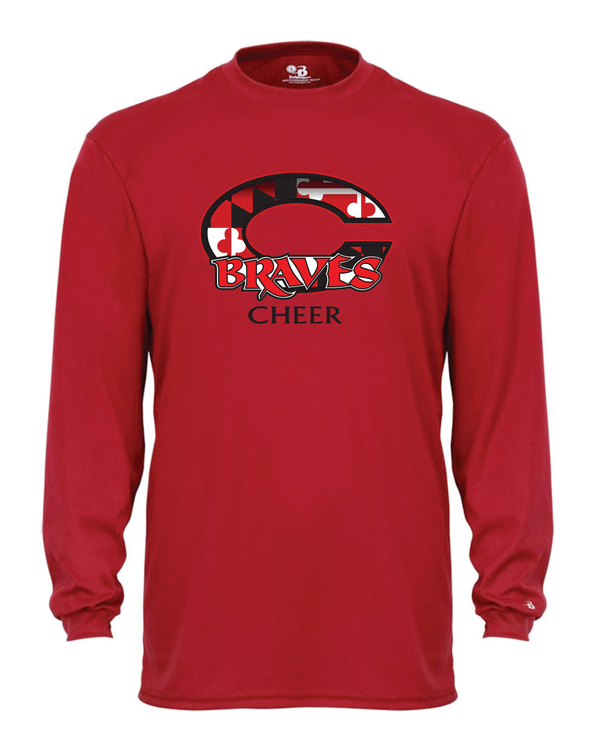 Chopticon Braves Cheer Long Sleeve Badger Dri Fit Shirt MD Flag C