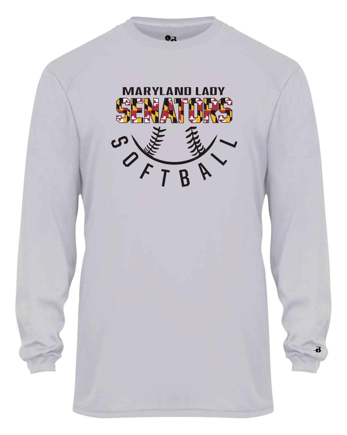 Senators Softball Long Sleeve Dri-Fit Shirt Half Ball YOUTH