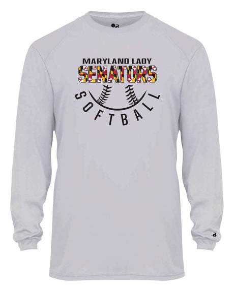 Senators Softball Long Sleeve Dri-Fit Shirt Half Ball