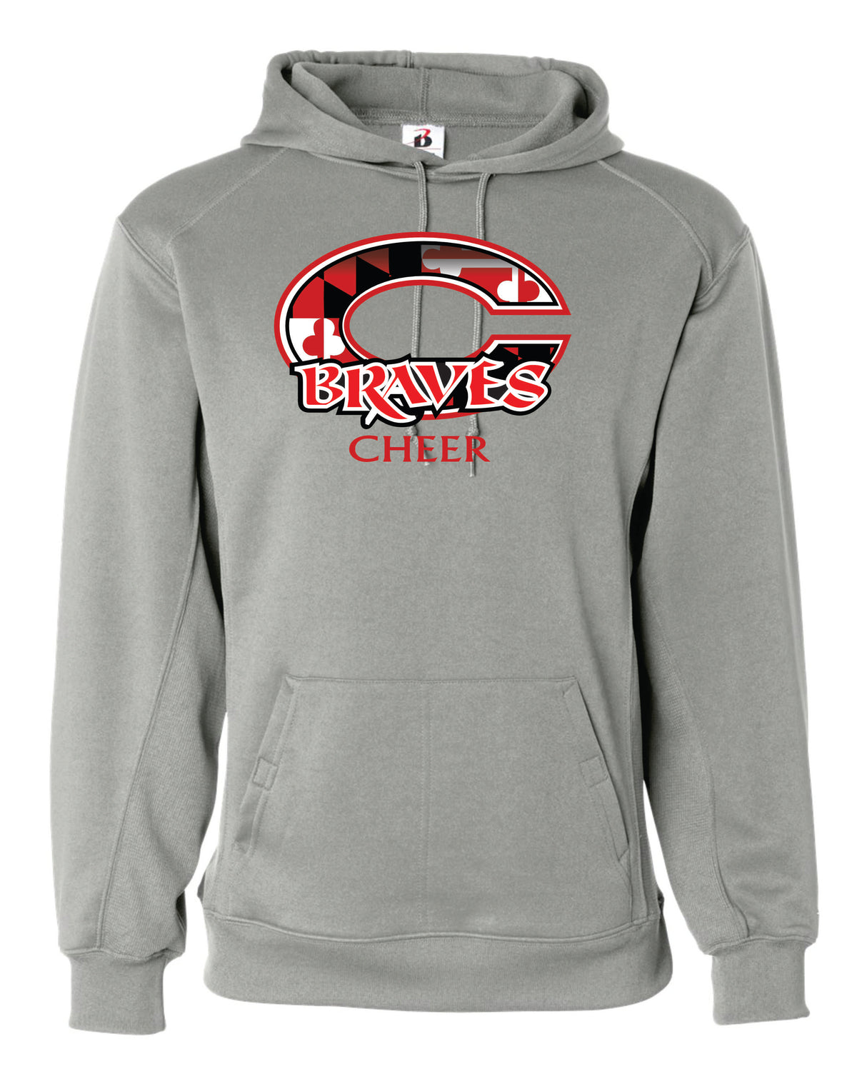 Chopticon Braves Cheer Badger Dri-fit Hoodie - MD Flag Braves Women