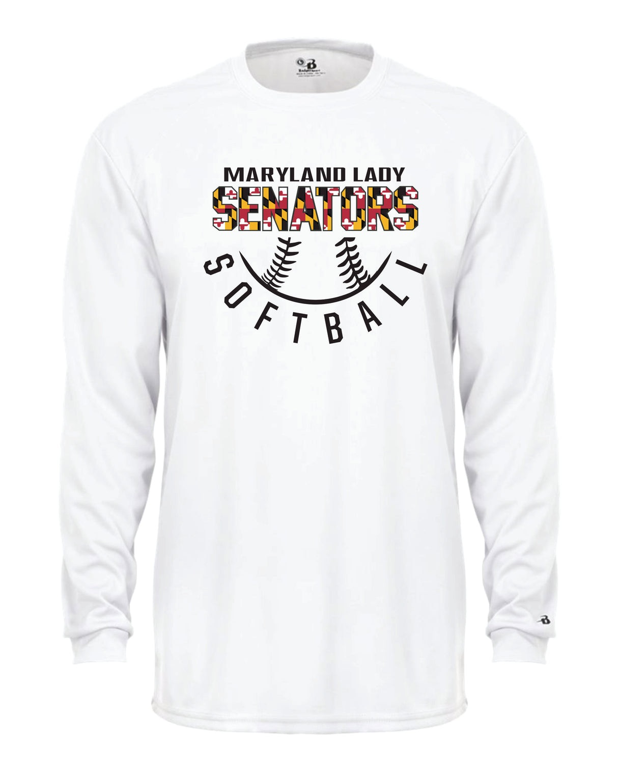 Senators Softball Long Sleeve Dri-Fit Shirt Half Ball YOUTH