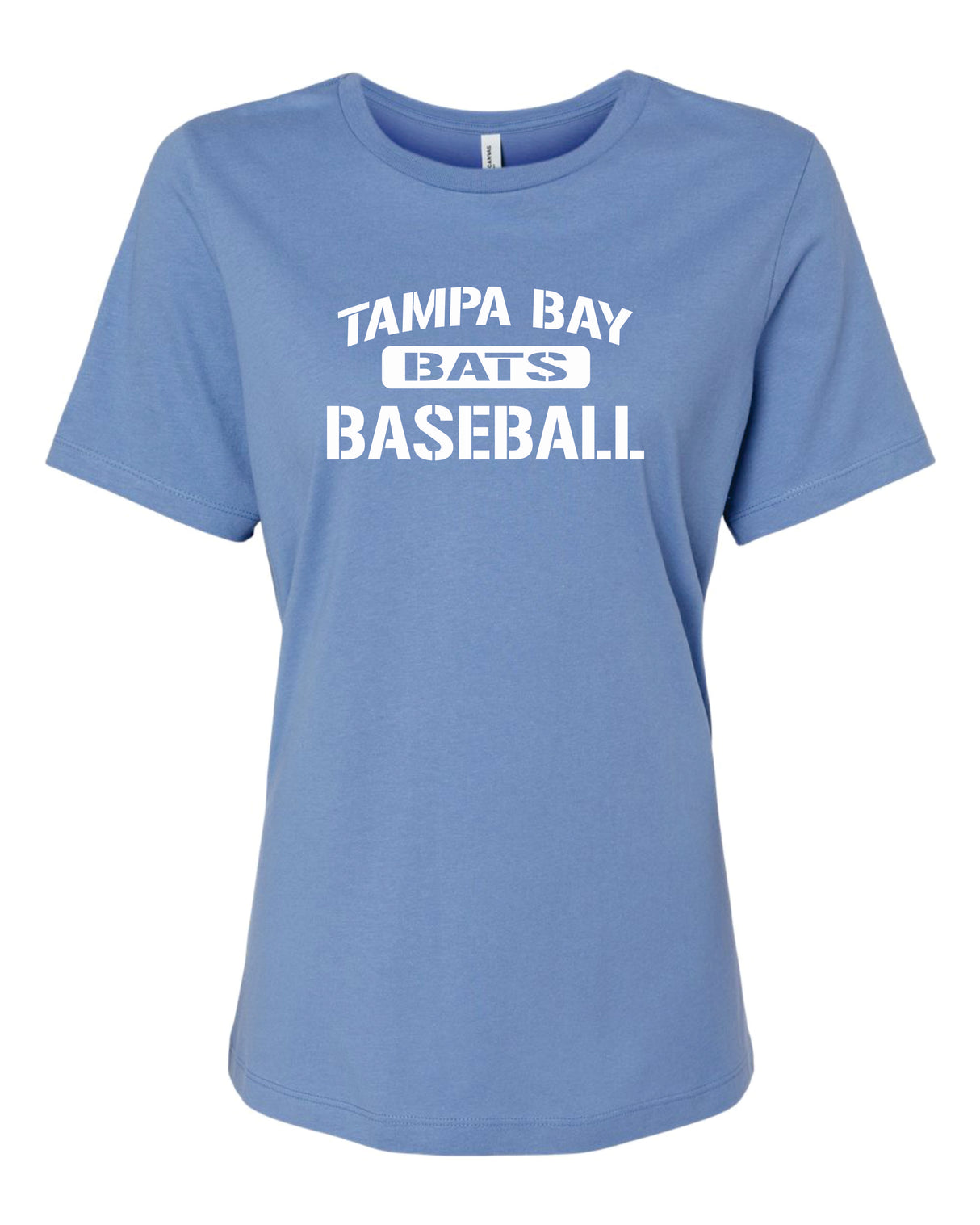 Tampa Bay Bats Women's Bella and Canvas Short Sleeve Relaxed Fit Crew Neck