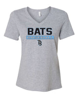 Tampa Bay Bats Women's Bella and Canvas Short Sleeve Relaxed Fit V Neck