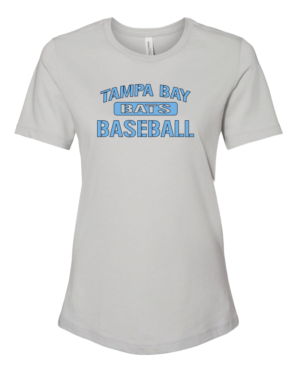 Tampa Bay Bats Women's Bella and Canvas Short Sleeve Relaxed Fit Crew Neck