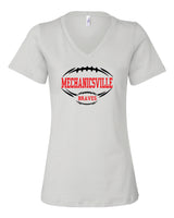 Mechanicsville Braves Women's Bella and Canvas Short Sleeve Relaxed Fit V-Neck