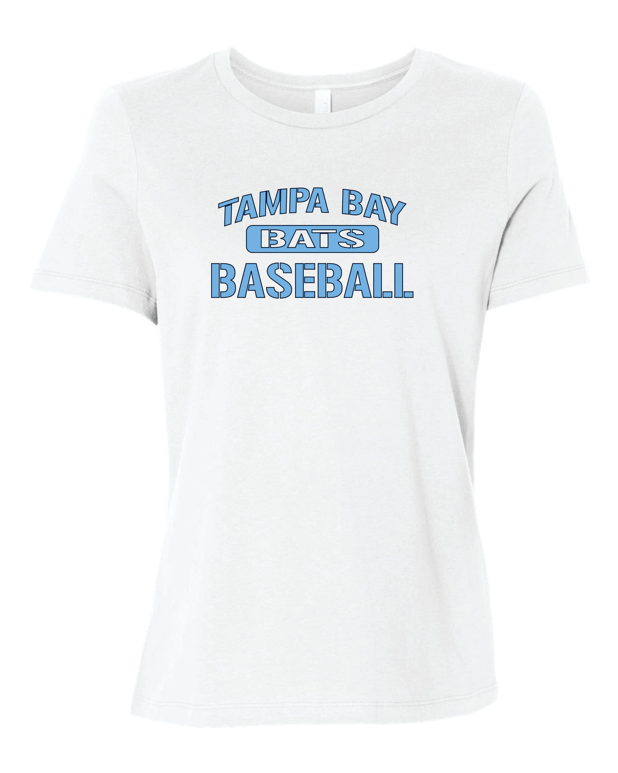 Tampa Bay Bats Women's Bella and Canvas Short Sleeve Relaxed Fit Crew Neck