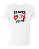 Load image into Gallery viewer, Mechanicsville Braves Women&#39;s Bella and Canvas Short Sleeve Relaxed Fit Round Neck-CHEER MOM SQUAD
