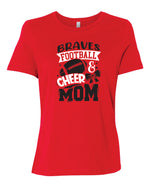 Load image into Gallery viewer, Mechanicsville Braves Women&#39;s Bella and Canvas Short Sleeve Relaxed Fit Round Neck FOOTBALL AND CHEER MOM

