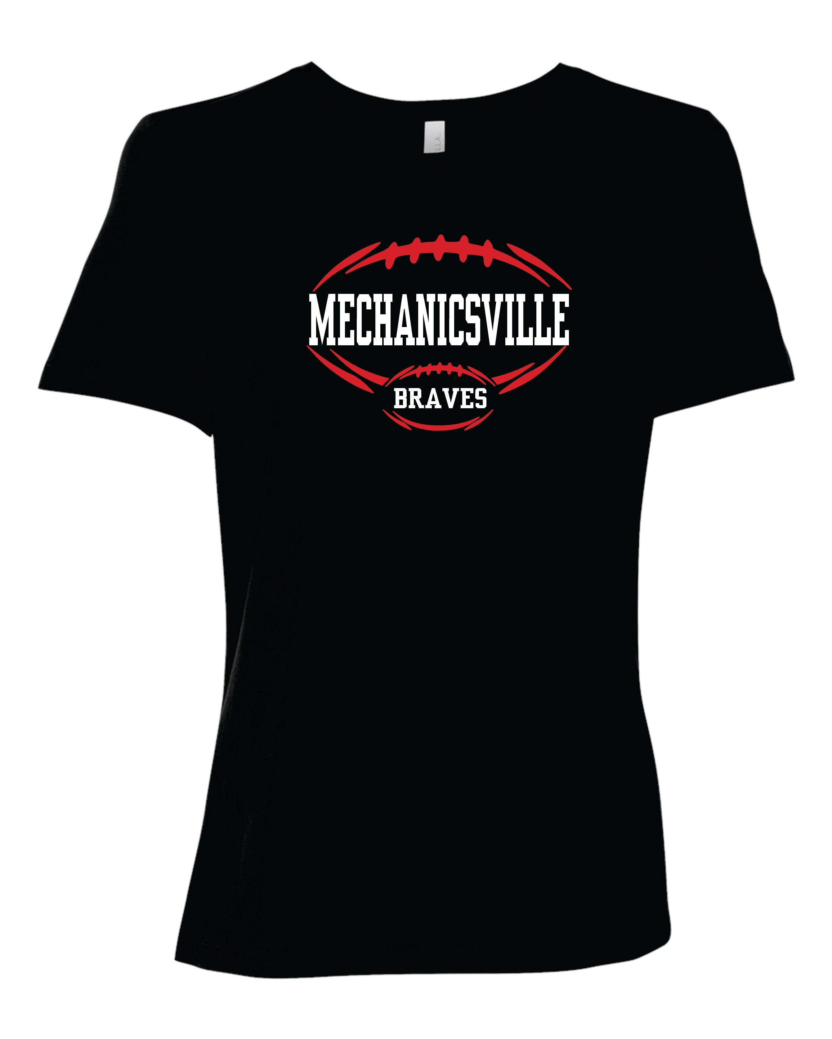 Mechanicsville Braves Women's Bella and Canvas Short Sleeve Relaxed Fit Round Neck