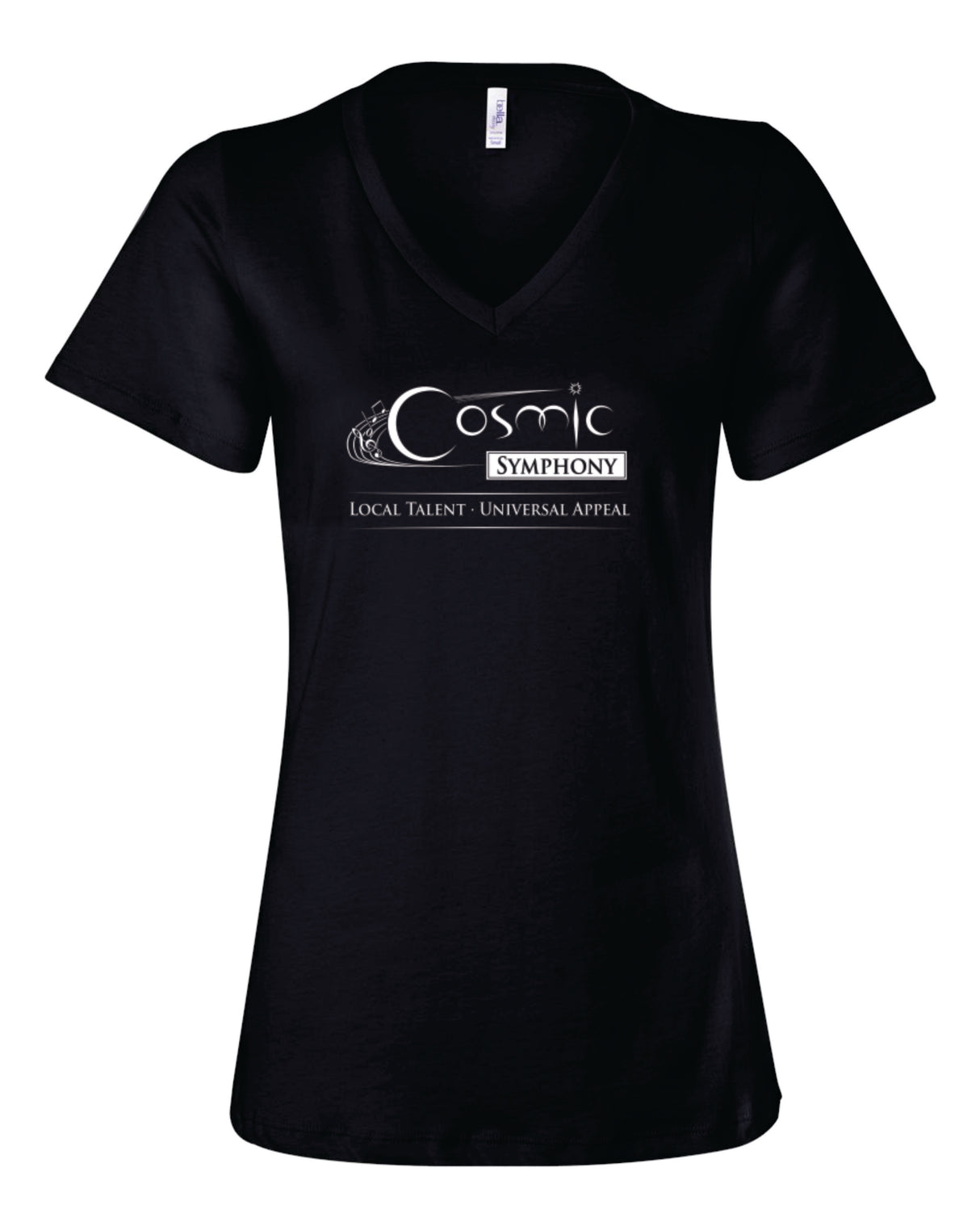 COSMIC Women's Bella and Canvas Short Sleeve Relaxed Fit V-Neck