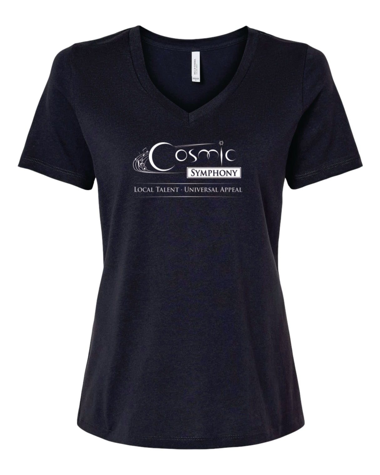 COSMIC Women's Bella and Canvas Short Sleeve Relaxed Fit V-Neck