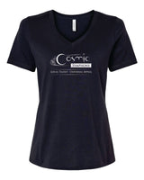 COSMIC Women's Bella and Canvas Short Sleeve Relaxed Fit V-Neck