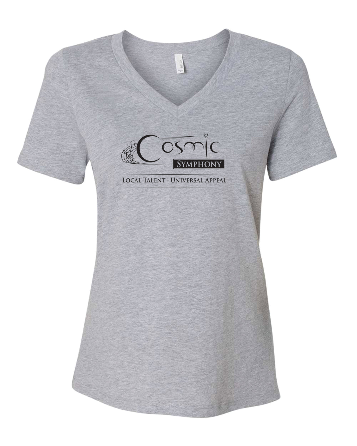 COSMIC Women's Bella and Canvas Short Sleeve Relaxed Fit V-Neck