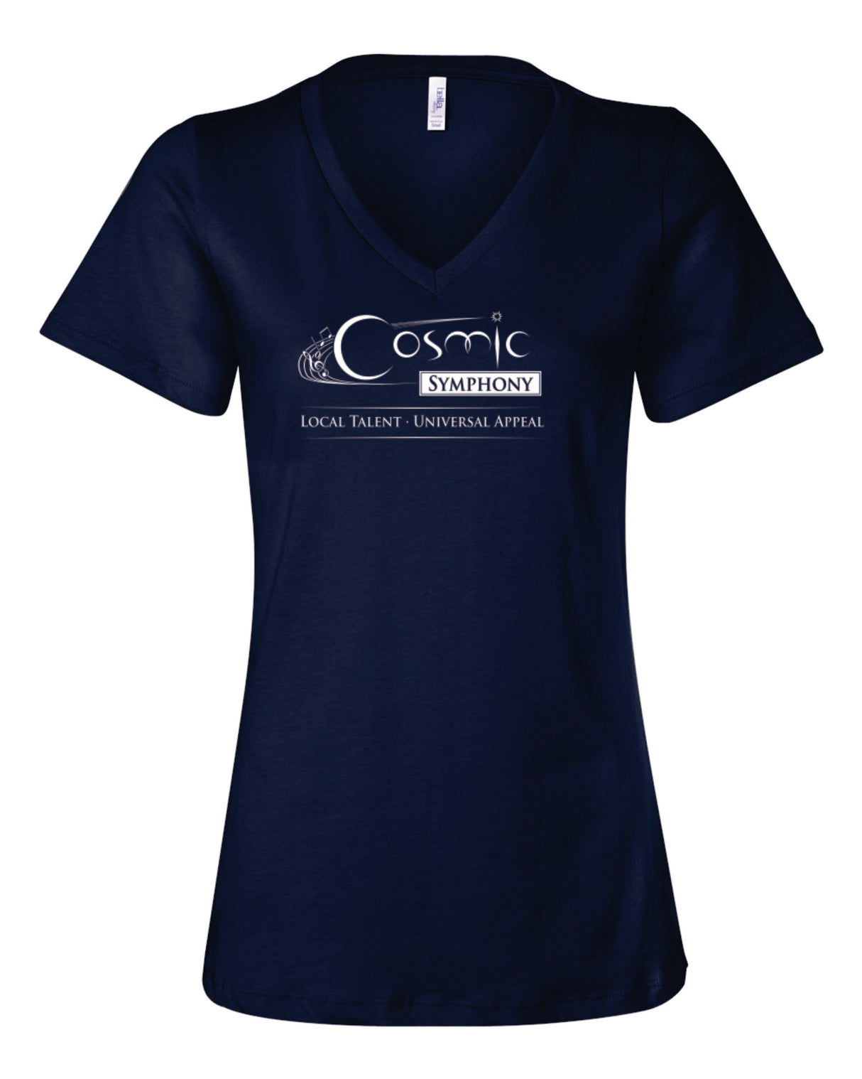 COSMIC Women's Bella and Canvas Short Sleeve Relaxed Fit V-Neck