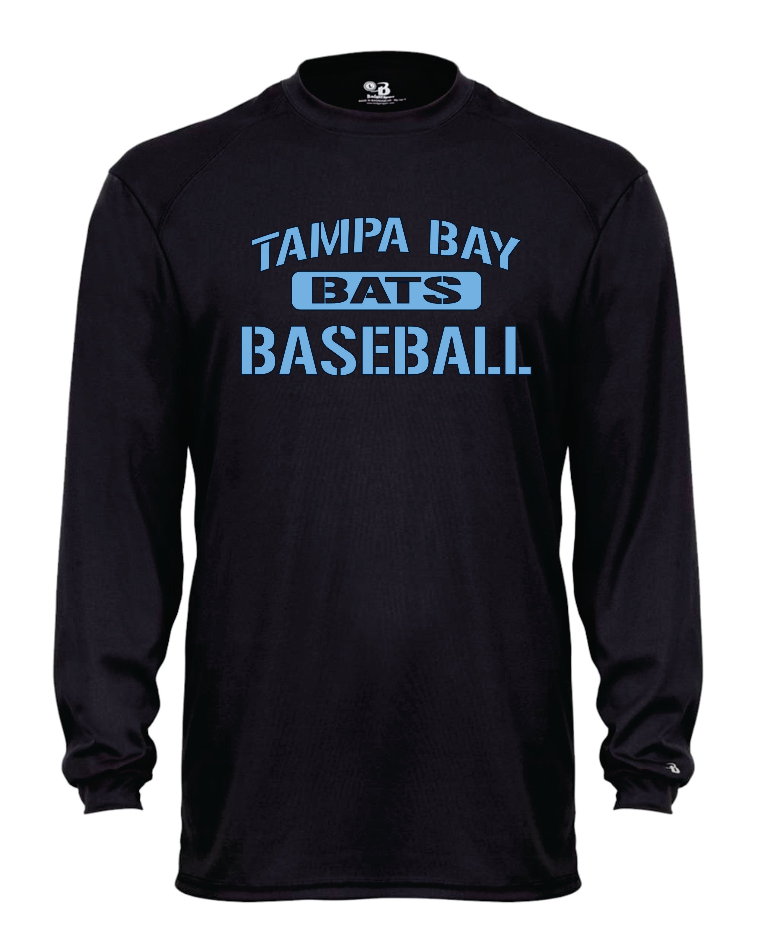 Tampa Bay Bats Long Sleeve Badger Dri Fit Shirt