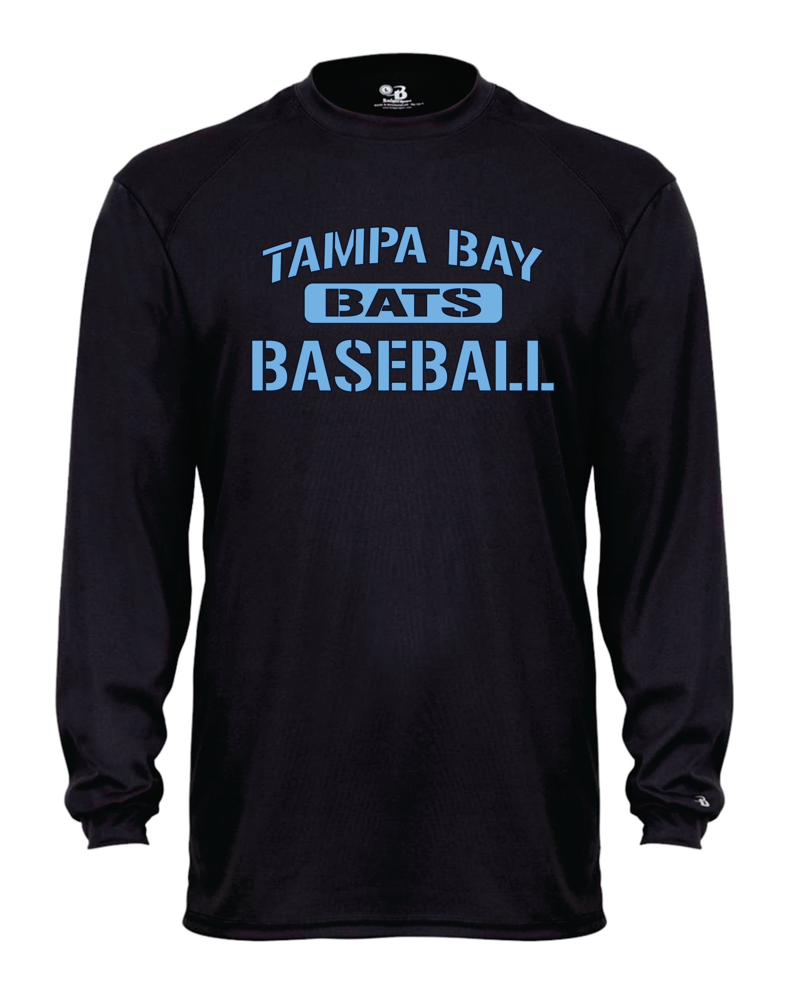 Tampa Bay Bats Long Sleeve Badger Dri Fit Shirt - YOUTH