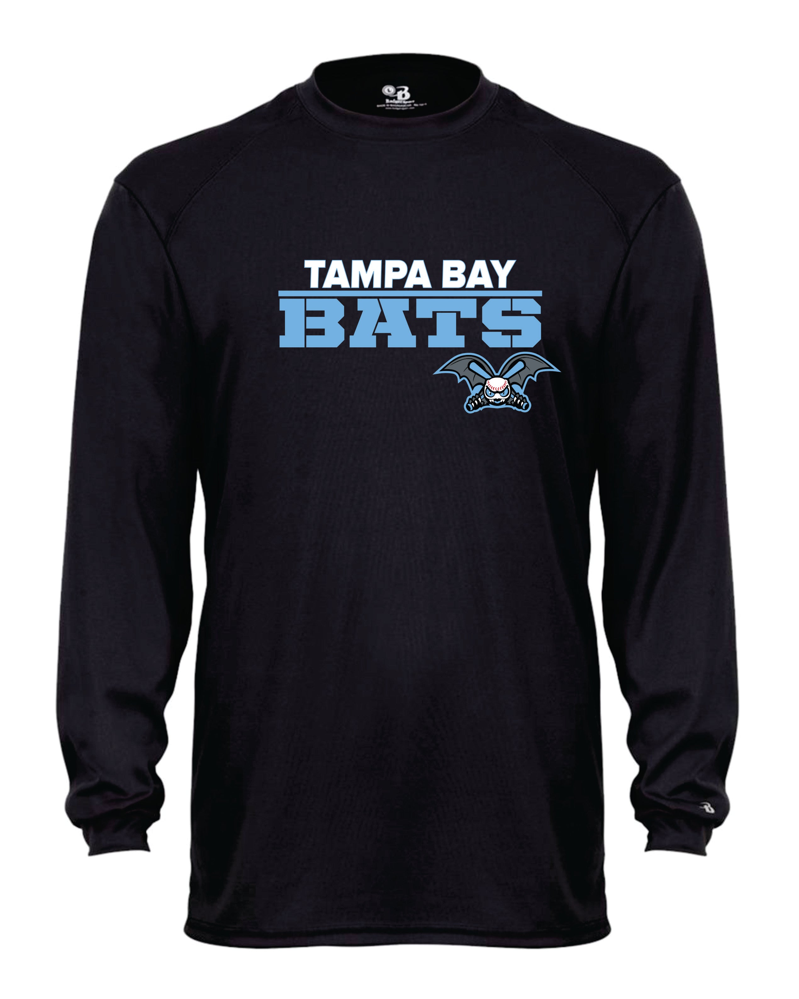 Tampa Bay Bats Long Sleeve Badger Dri Fit Shirt - YOUTH