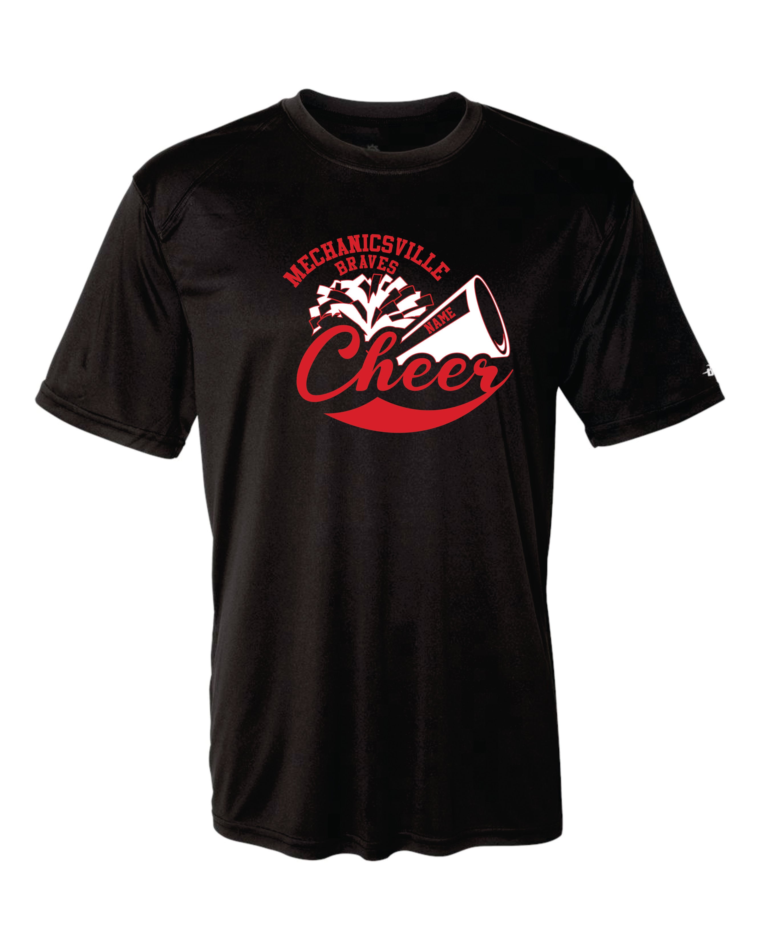 Mechanicsville Braves Short Sleeve Badger Dri Fit T shirt Girls-CHEER