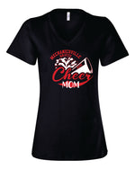 Load image into Gallery viewer, Mechanicsville Braves Women&#39;s Bella and Canvas Short Sleeve Relaxed Fit V-Neck-CHEER MOM
