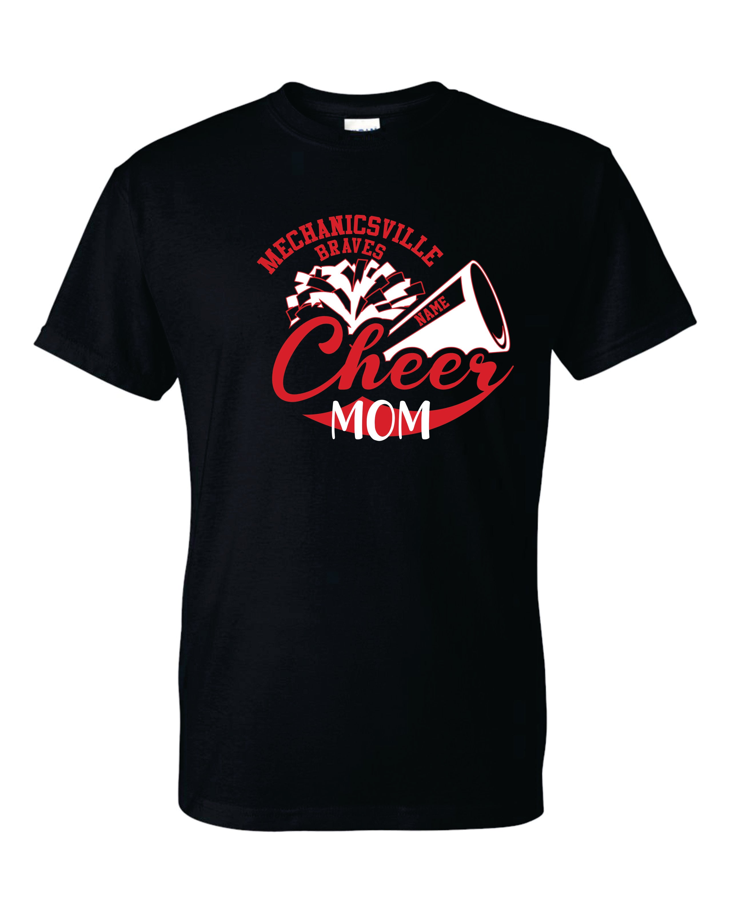 Mechanicsville Braves Short Sleeve T-Shirt 50/50 Blend-CHEER MOM