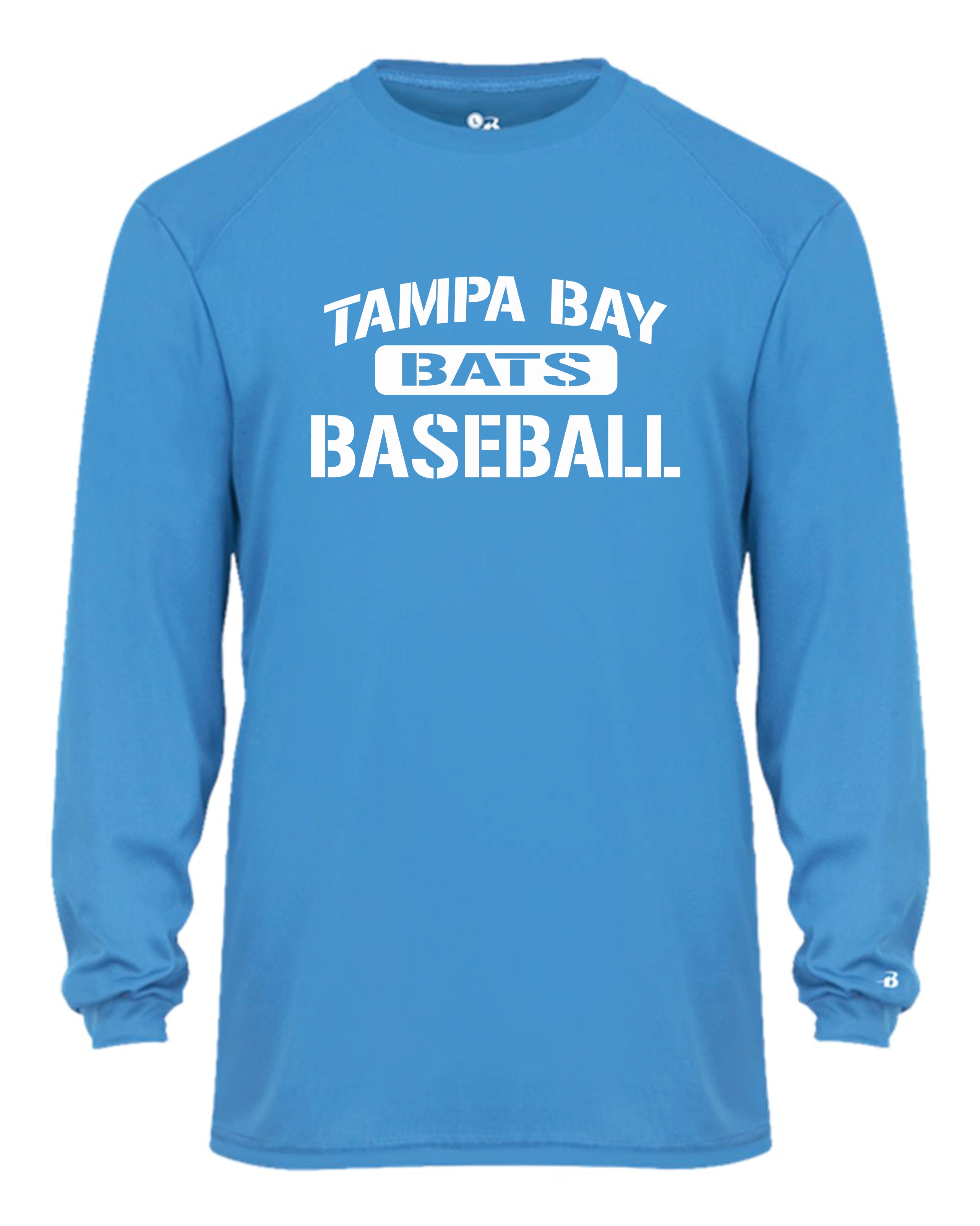 Tampa Bay Bats Long Sleeve Badger Dri Fit Shirt - YOUTH