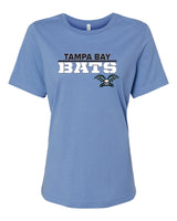 Tampa Bay Bats Women's Bella and Canvas Short Sleeve Relaxed Fit Crew Neck