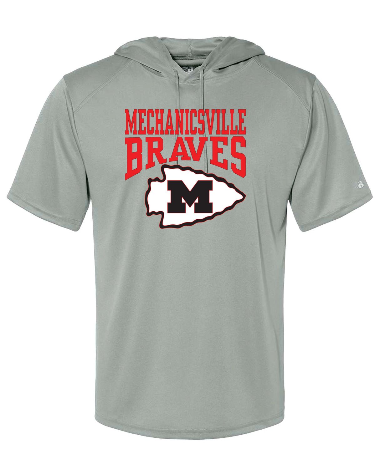 Mechanicsville Braves Badger SS hooded shirt-YOUTH