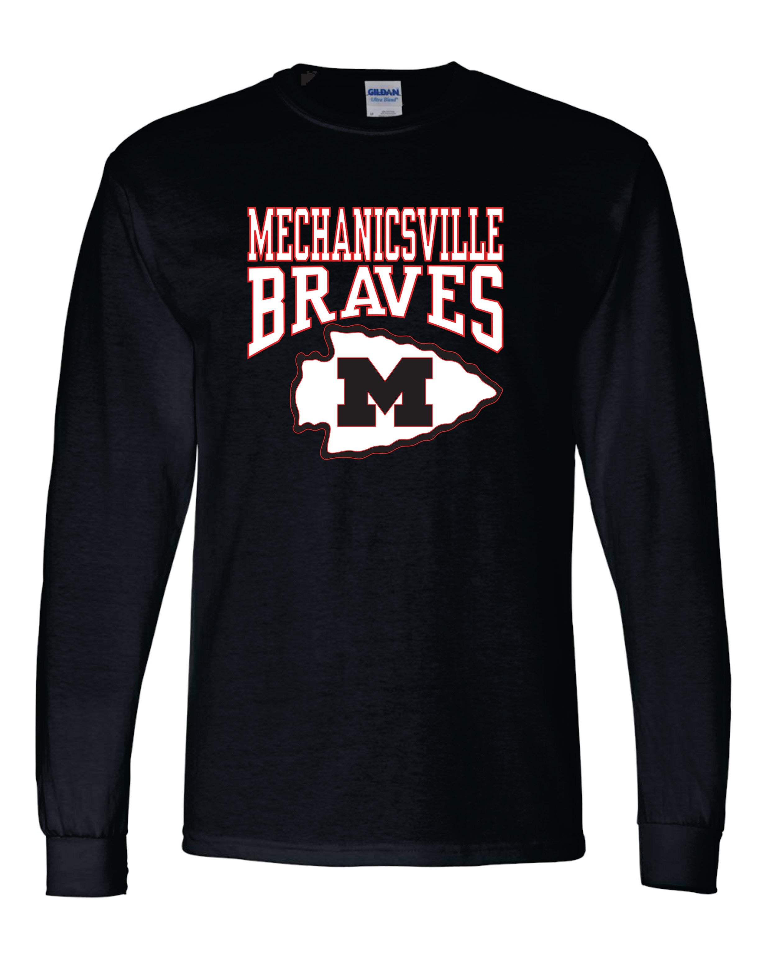 Mechanicsville Braves 50/50 Long Sleeve T-Shirts-YOUTH