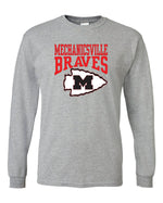 Load image into Gallery viewer, Mechanicsville Braves 50/50 Long Sleeve T-Shirts-YOUTH
