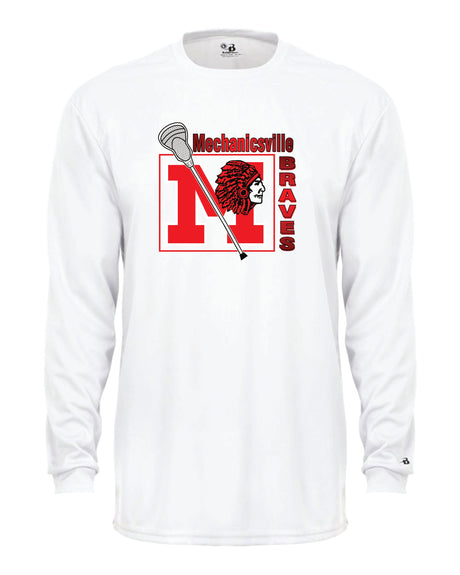 Mechanicsville Braves Long Sleeve Badger Dri Fit Shirt - LAX YOUTH