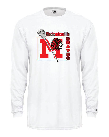 Mechanicsville Braves Long Sleeve Badger Dri Fit Shirt - LAX