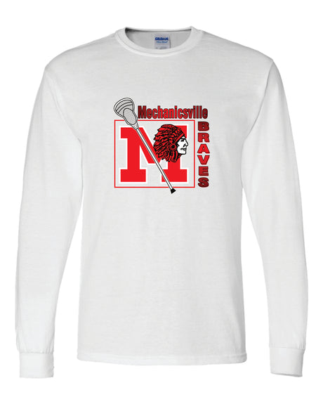 Mechanicsville Braves 50/50 Long Sleeve T-Shirts - LAX YOUTH