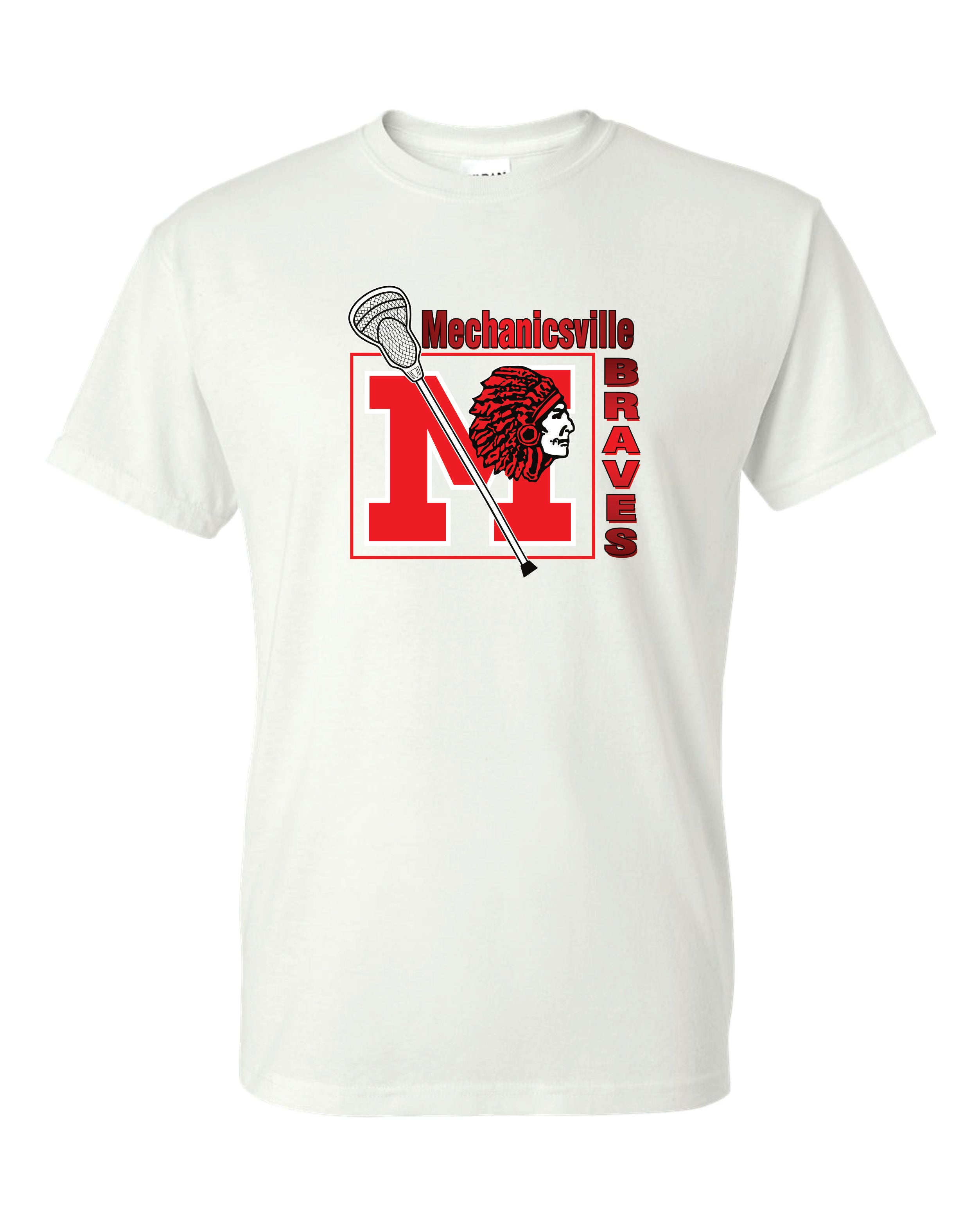 Mechanicsville Braves Short Sleeve T-Shirt 50/50 Blend - LAX