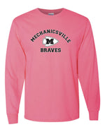 Load image into Gallery viewer, Mechanicsville Braves Breast Cancer Awareness T-Shirt 50/50 Blend PINK SHIRT -YOUTH
