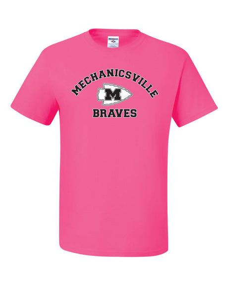 Mechanicsville Braves Breast Cancer Awareness T-Shirt 50/50 Blend PINK SHIRT